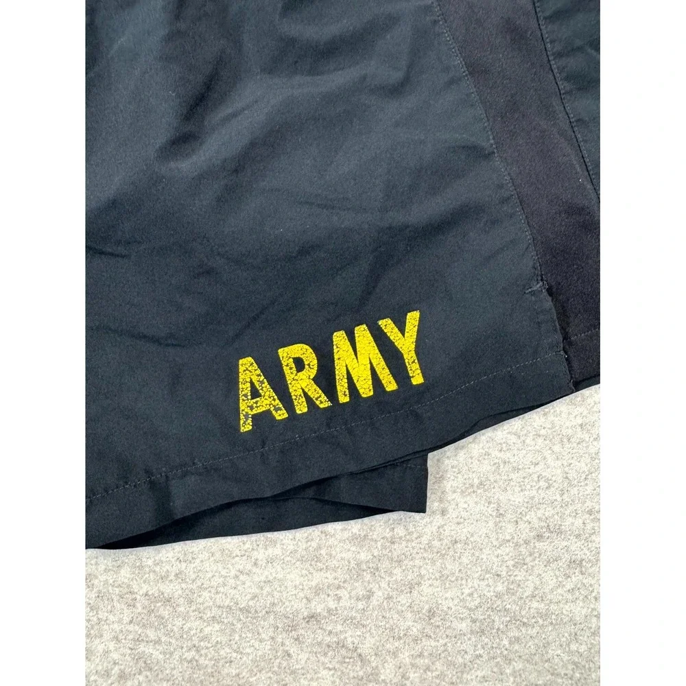 Army Uniform Trunks Shorts Men M Black Physical Fitness Drawstring Logo Training